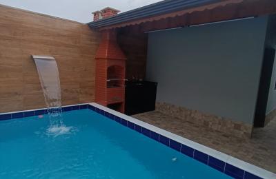 CAS261366 Casa Nova no Balneário Verde Mar Itanhaém – 02 Dormitórios com Piscina